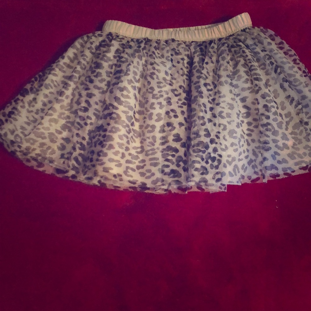 Gymboree Tulle Gold and Leopard Skirt
